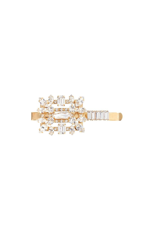 ROGER VIVIER hair clip with decorative stones light gold