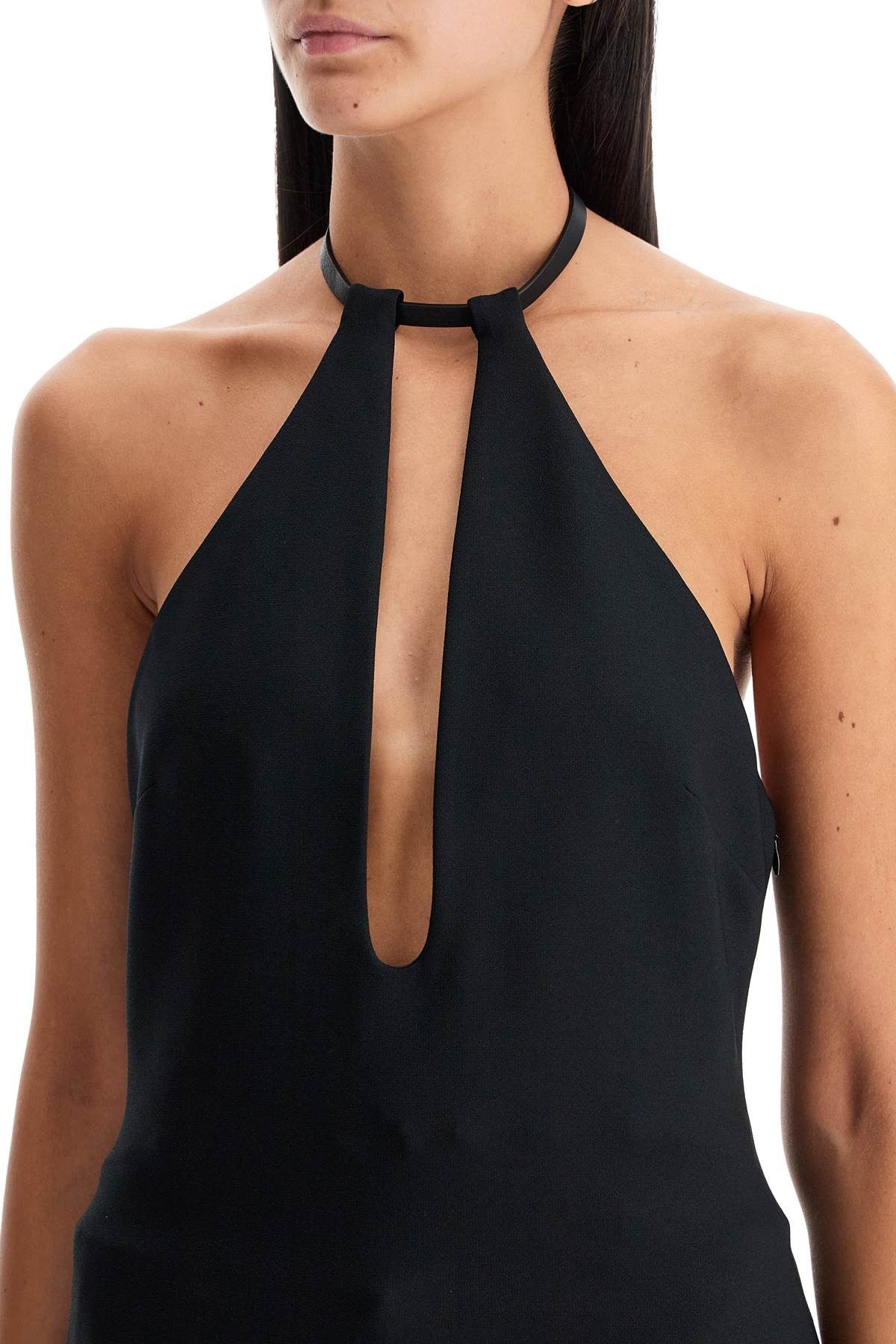 The Attico halter neck top with open