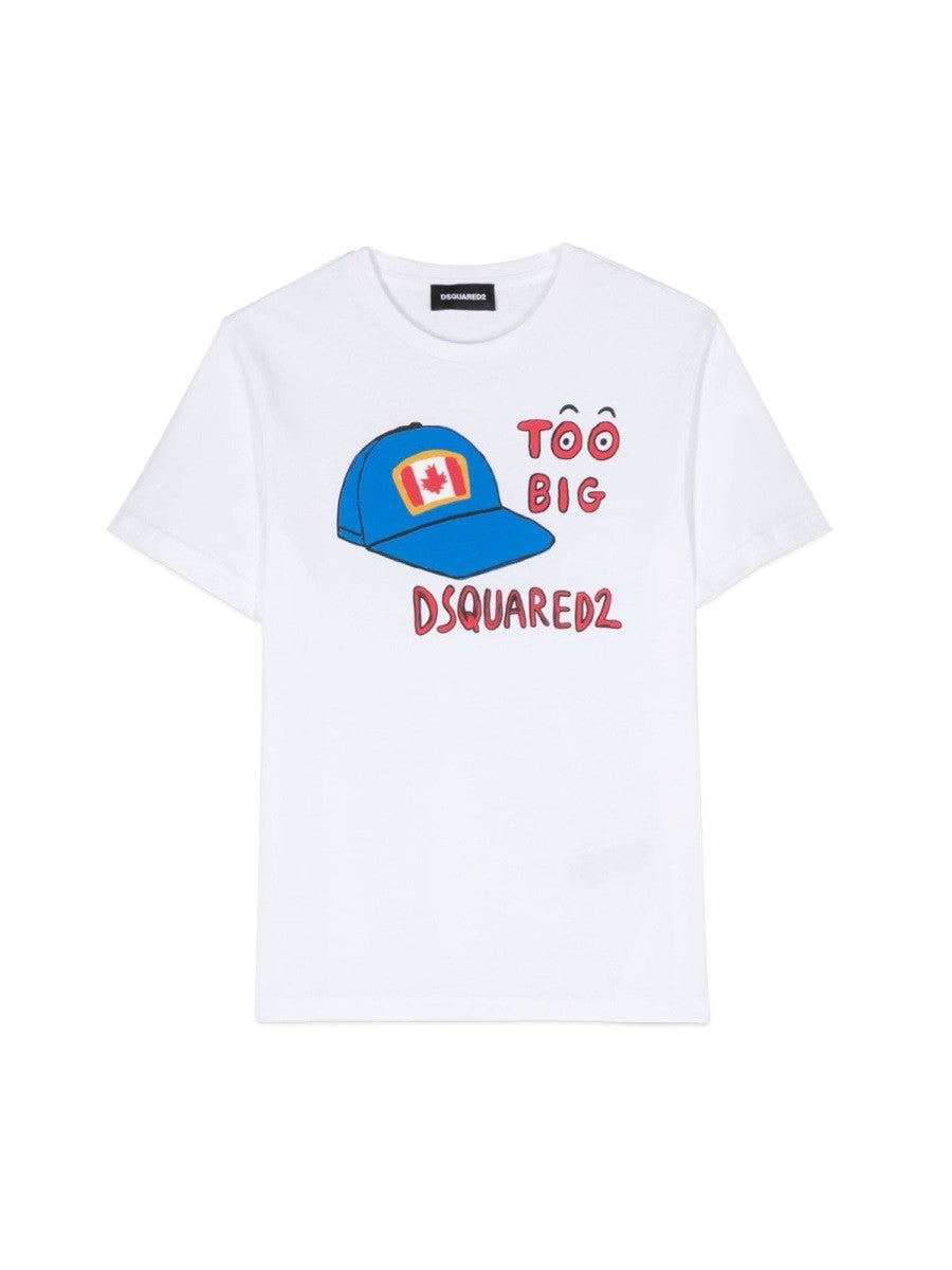 Dsquared hat print t-shirt