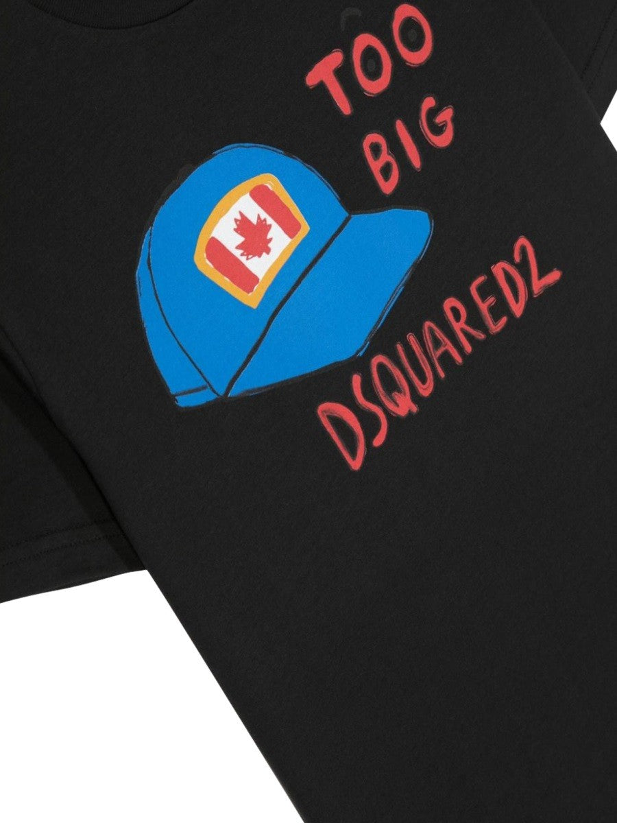 Dsquared hat print t-shirt