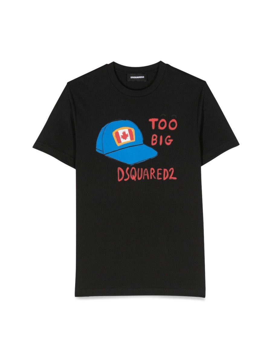 Dsquared hat print t-shirt