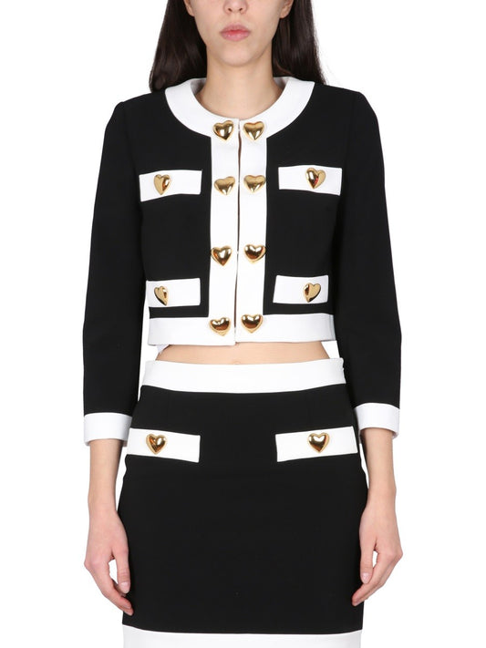 Moschino HEART BUTTONS CREPE JACKET