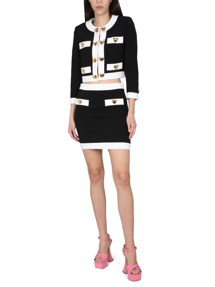 Moschino HEART BUTTONS CREPE JACKET