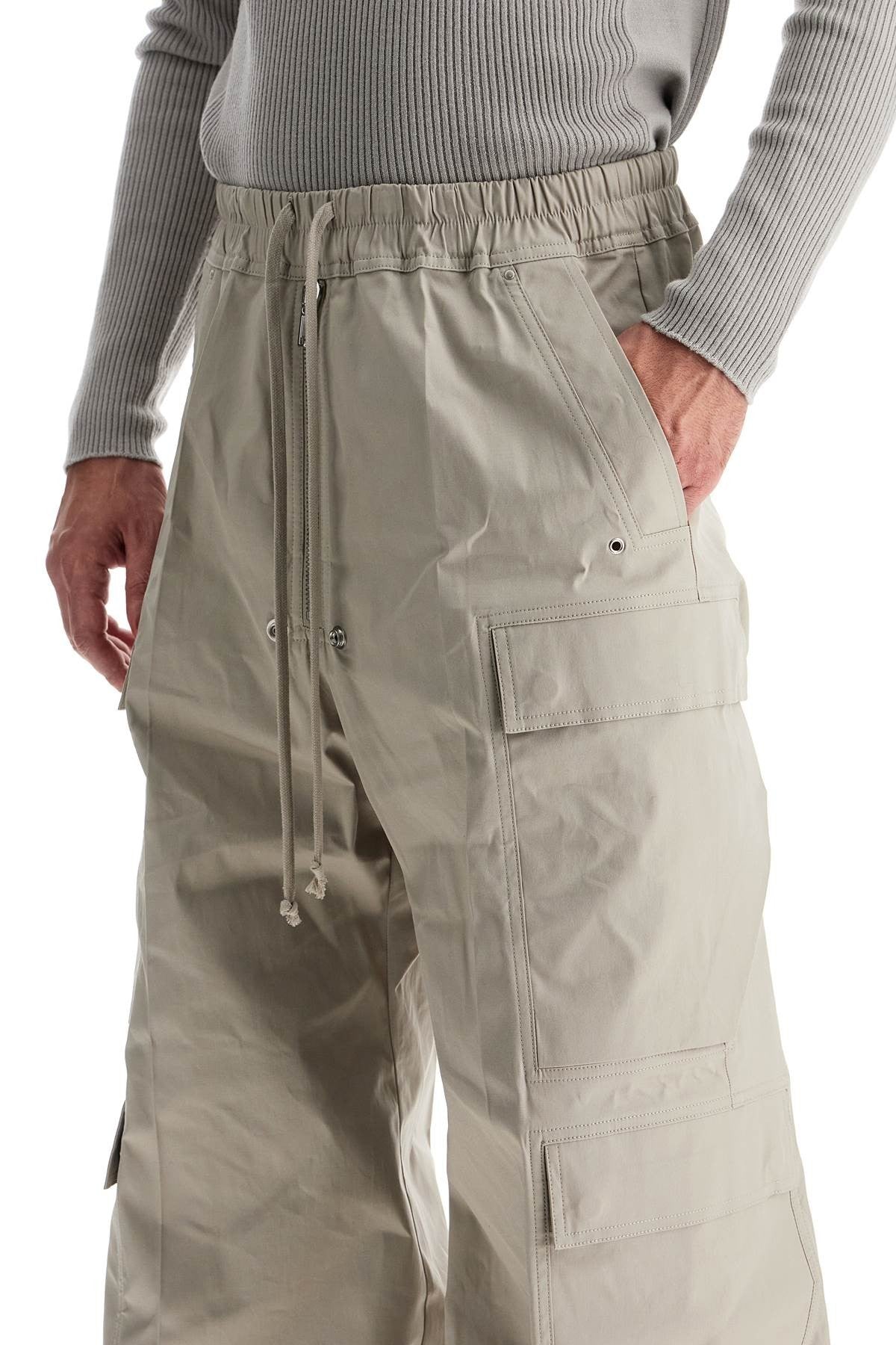 RICK OWENS heavy poplin cargo pants with belas