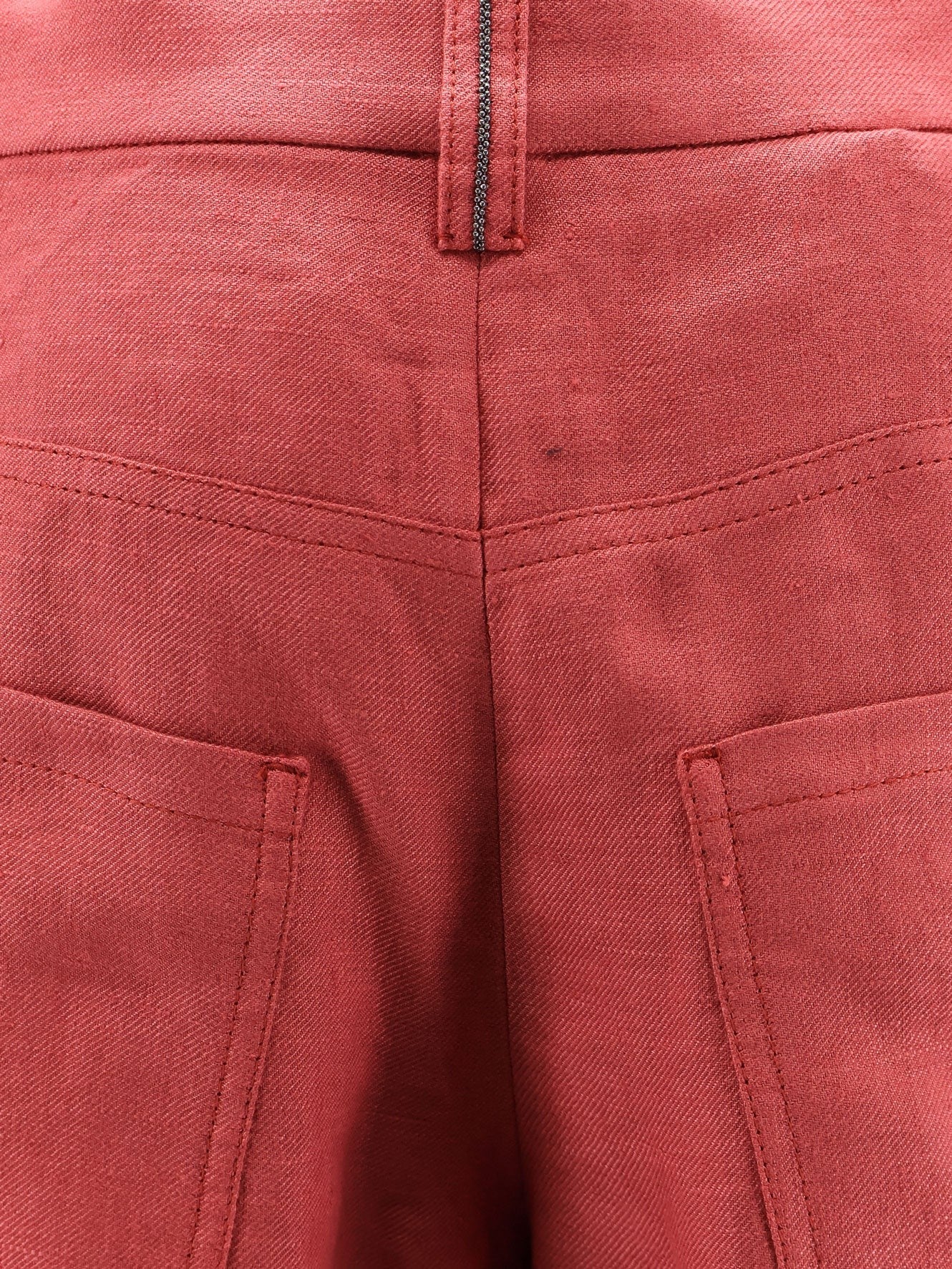 Brunello Cucinelli Hemp and linen trousers with Monili detail