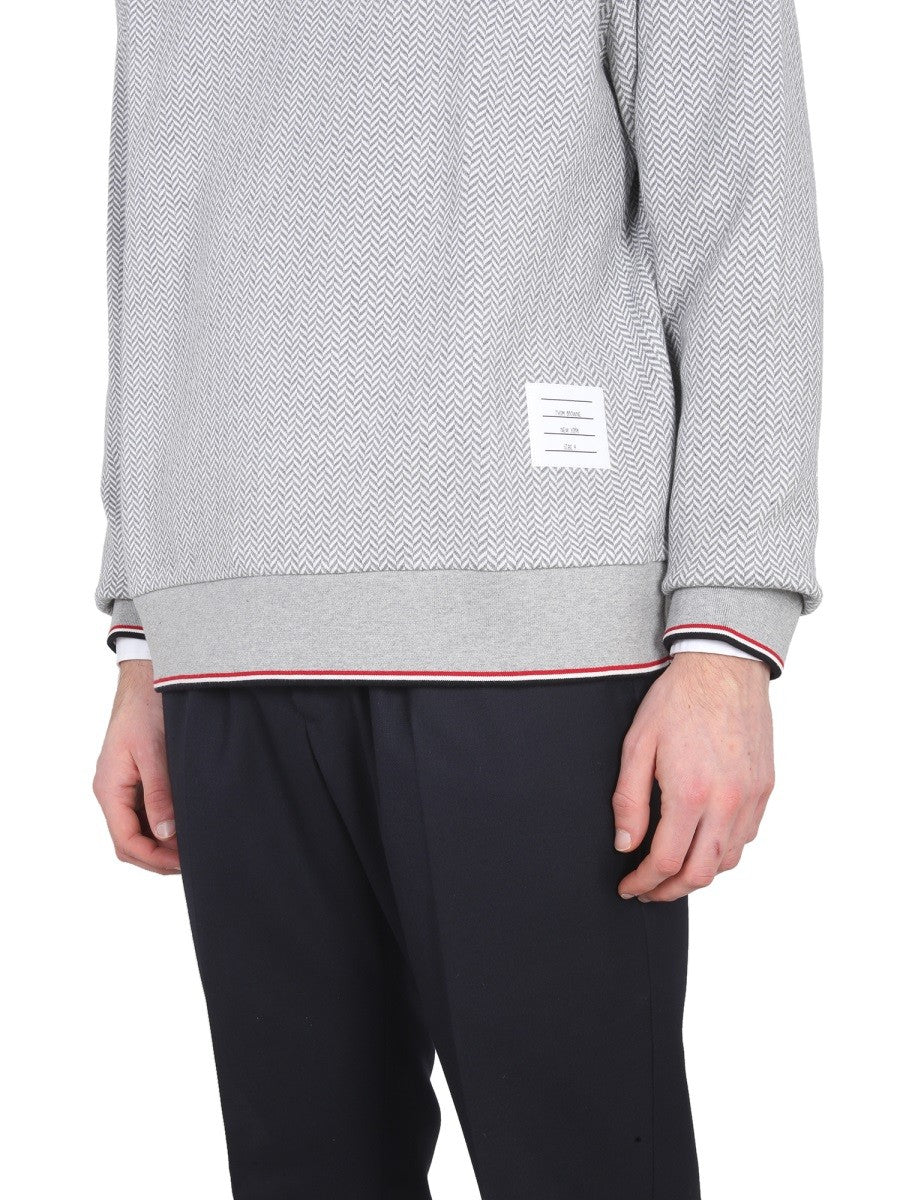 THOM BROWNE HERRINGBONE JERSEY