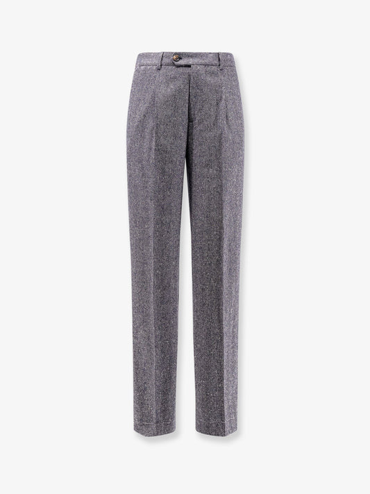 Brunello Cucinelli Herringbone wool and cashmere trousers
