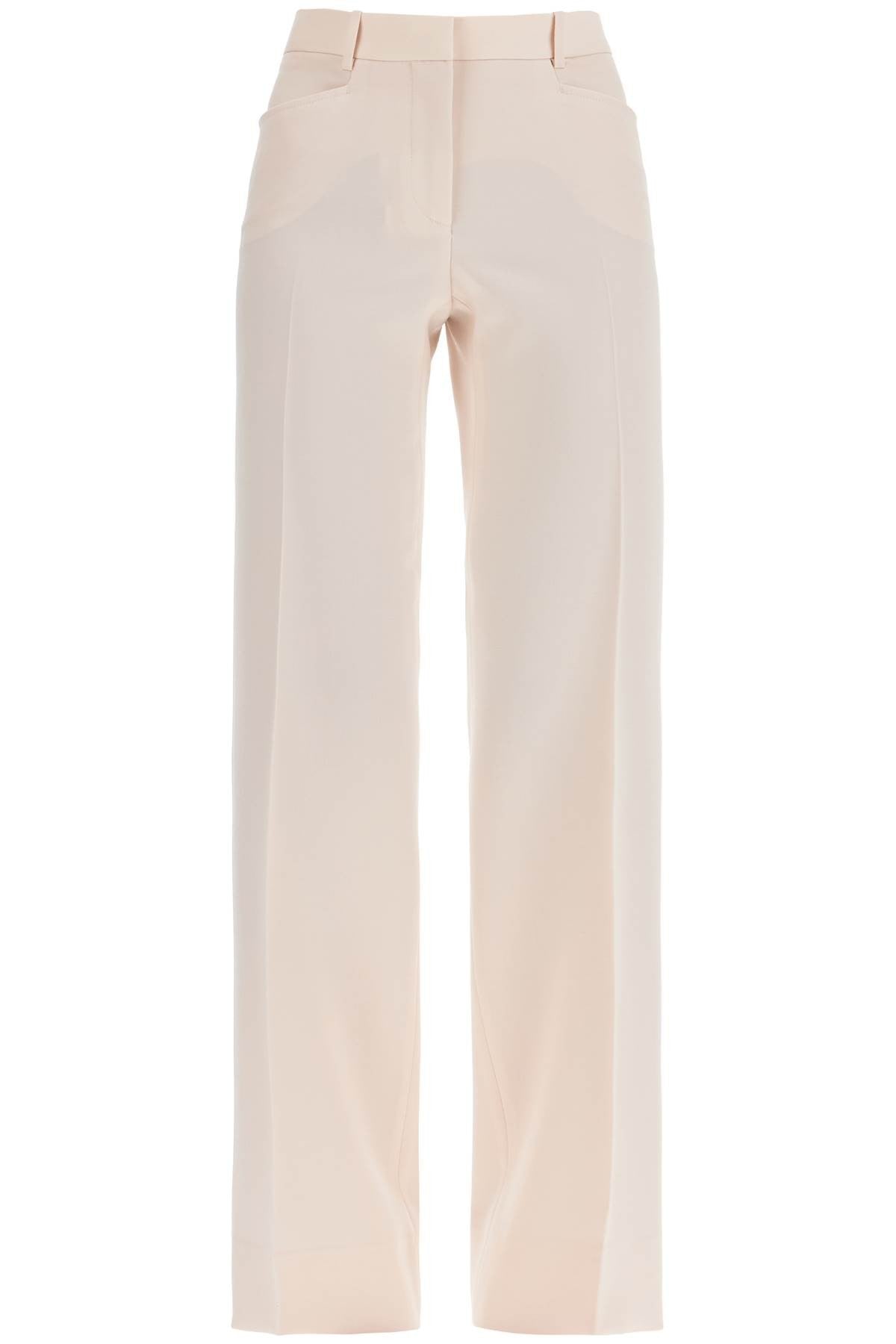 TOM FORD high waist wide leg pants in virgin wool light blush