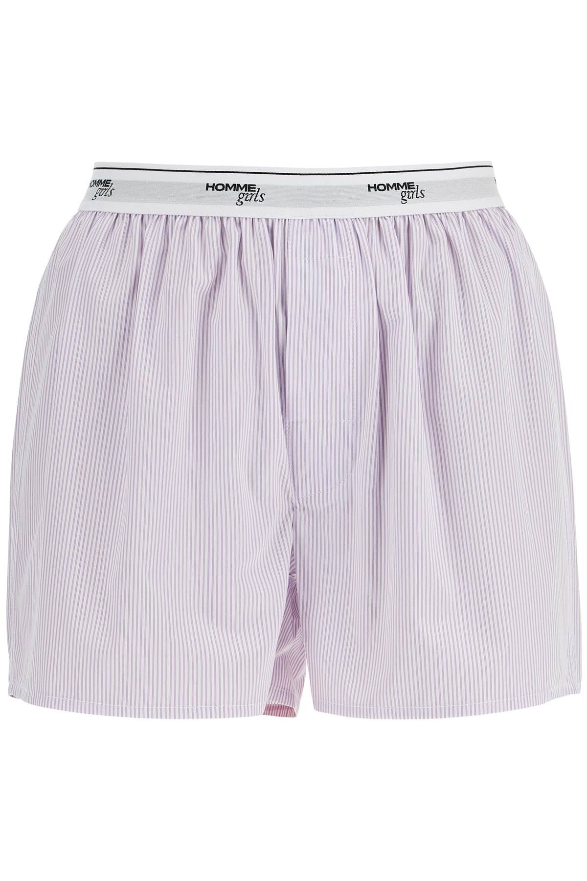 HOMME GIRLS high-waisted lavender striped boxer