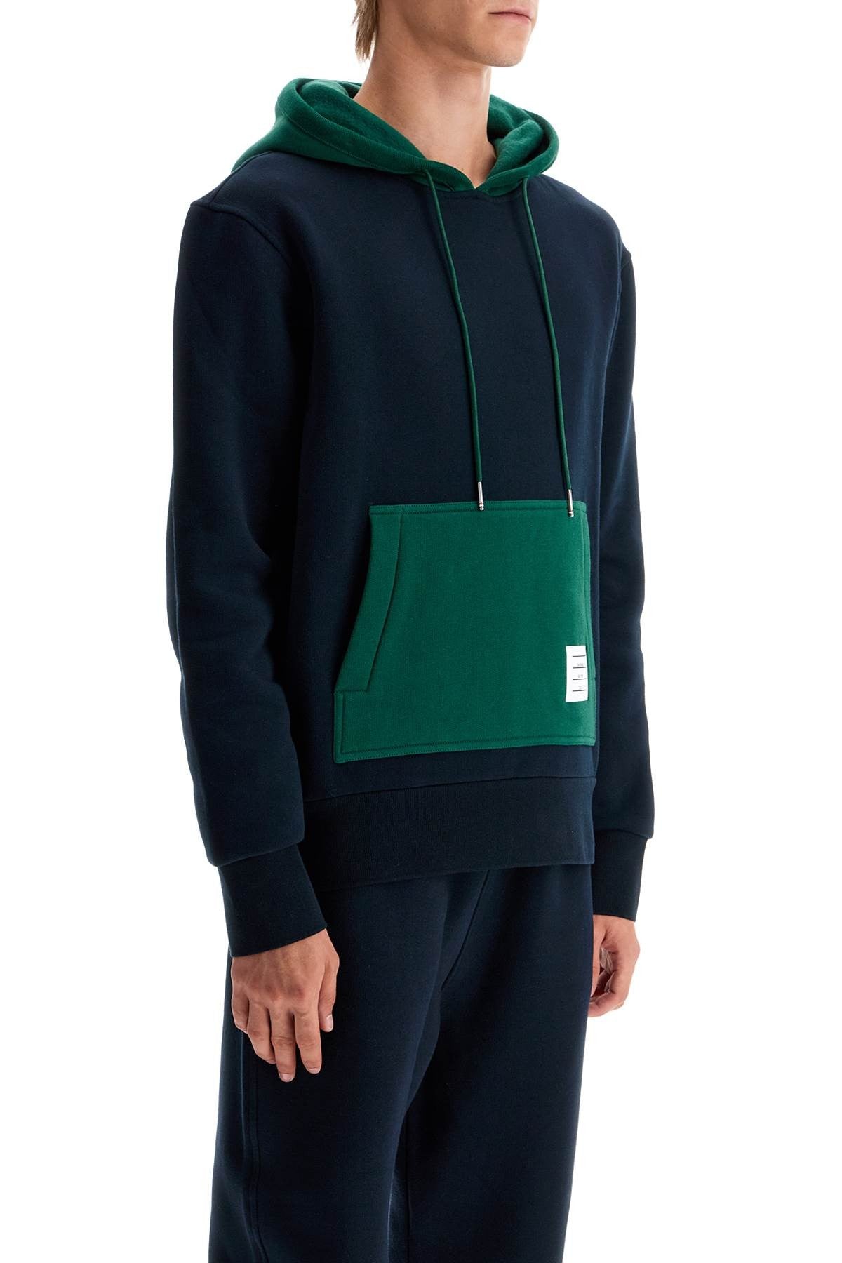 THOM BROWNE hooded sweatshirt with color