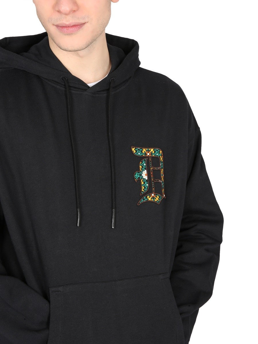 Drole De Monsieur HOODED SWEATSHIRT WITH LOGO