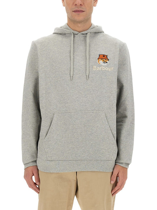 MAISON KITSUNÉ X BARBOUR HOODIE AND FOX HEAD