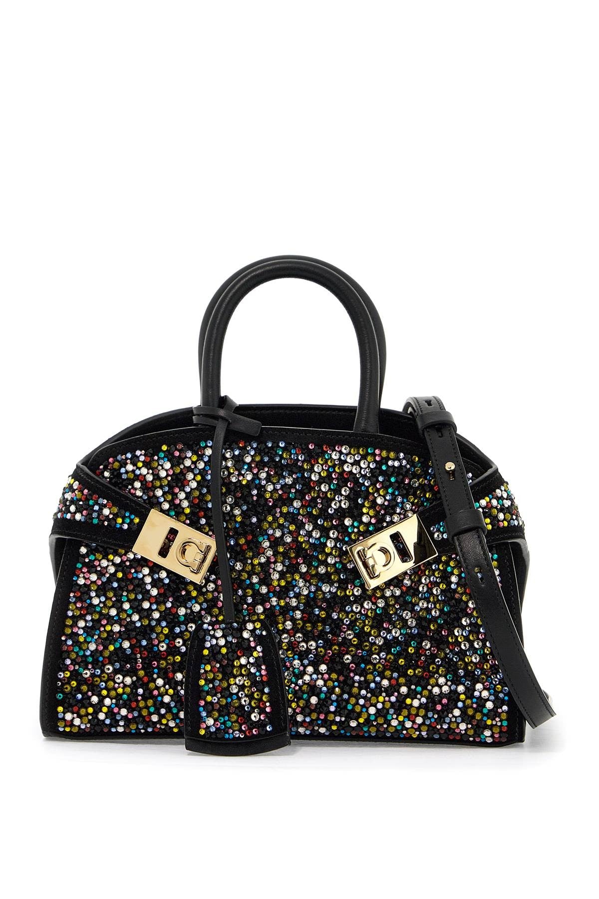 Ferragamo hug handbag with crystals (s)