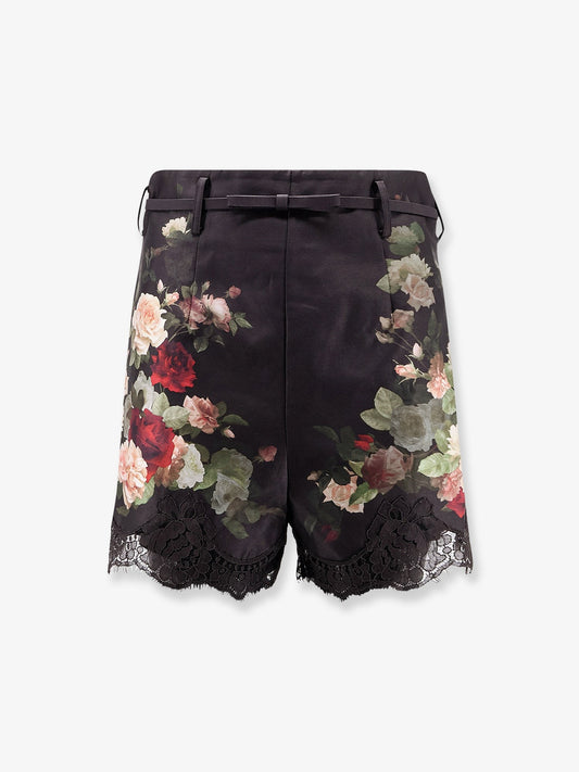 ZIMMERMANN Hypnotic Lace Trim silk and cotton short