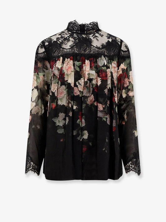 ZIMMERMANN Hypnotic Lace Yoke Blouse viscose shirt