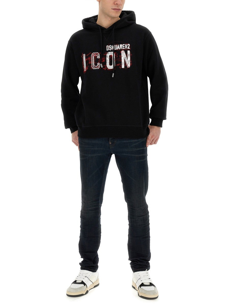 Dsquared "ICON" SCRIBBLE COOL FIT SWEATSHIRT