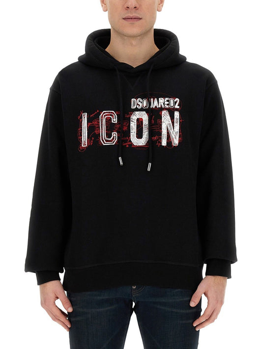 Dsquared "ICON" SCRIBBLE COOL FIT SWEATSHIRT