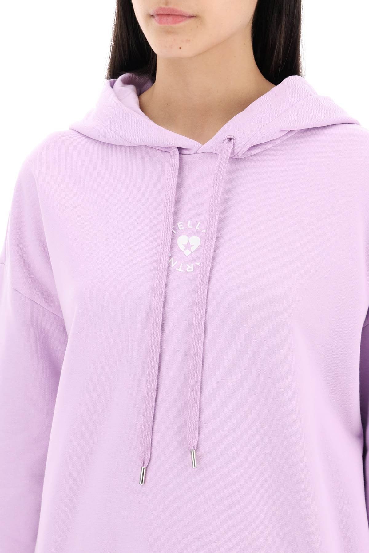 stella mccartney iconic mini heart hooded sweatshirt