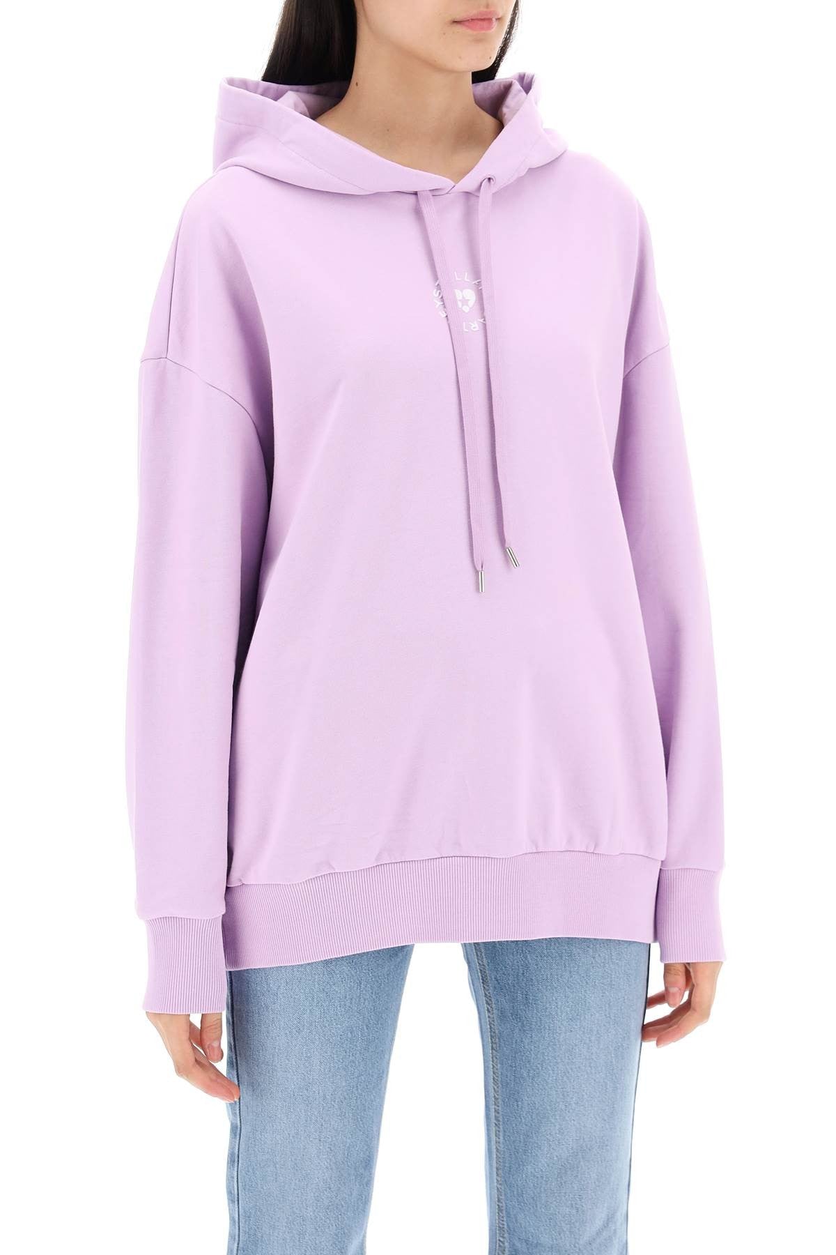 stella mccartney iconic mini heart hooded sweatshirt