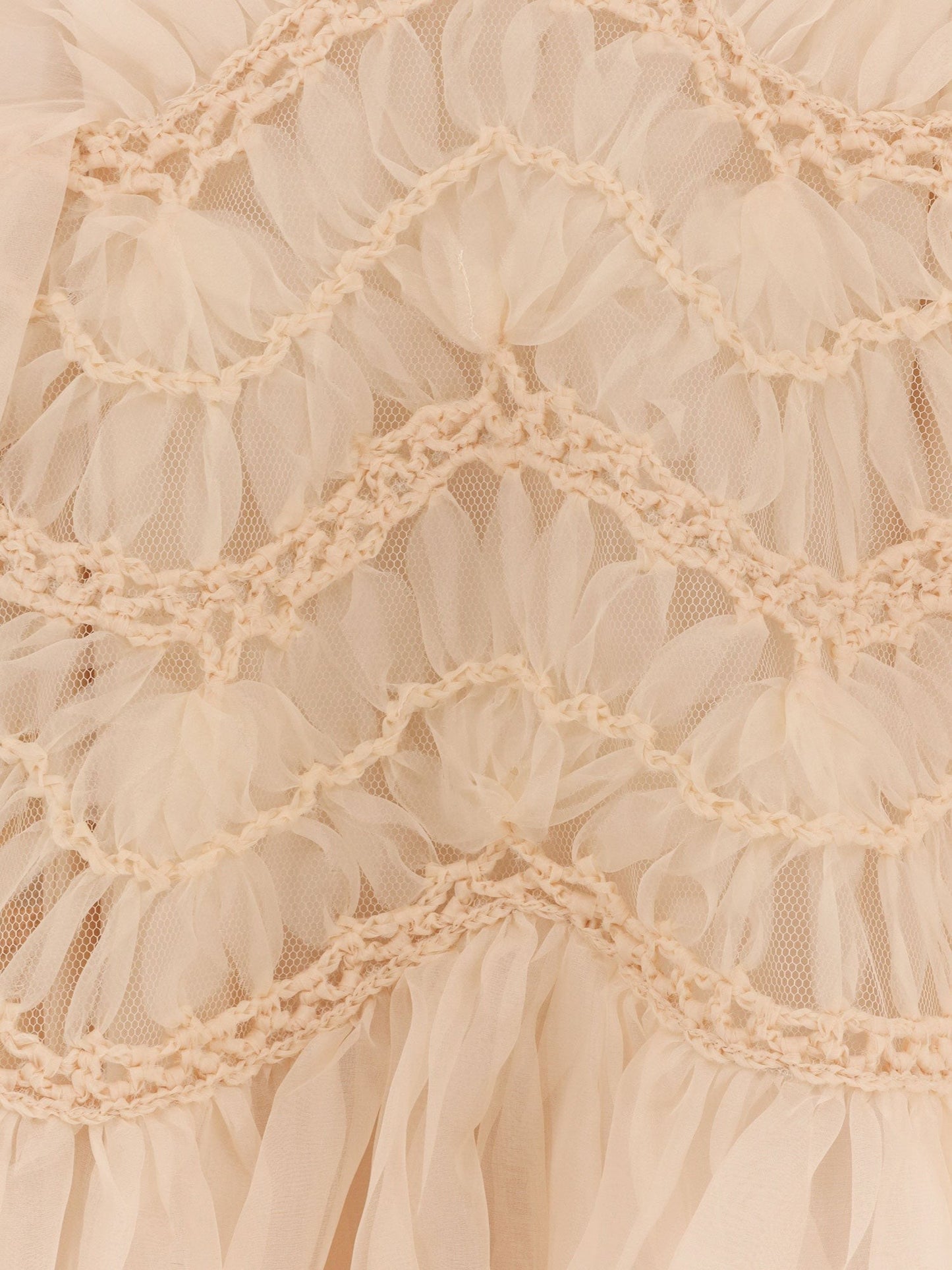 ZIMMERMANN Illuminate tulle dress with embroidery and drapery