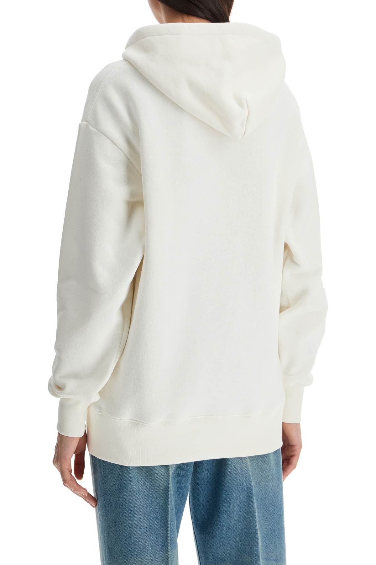 Valentino Garavani ivory cotton hoodie with large logo