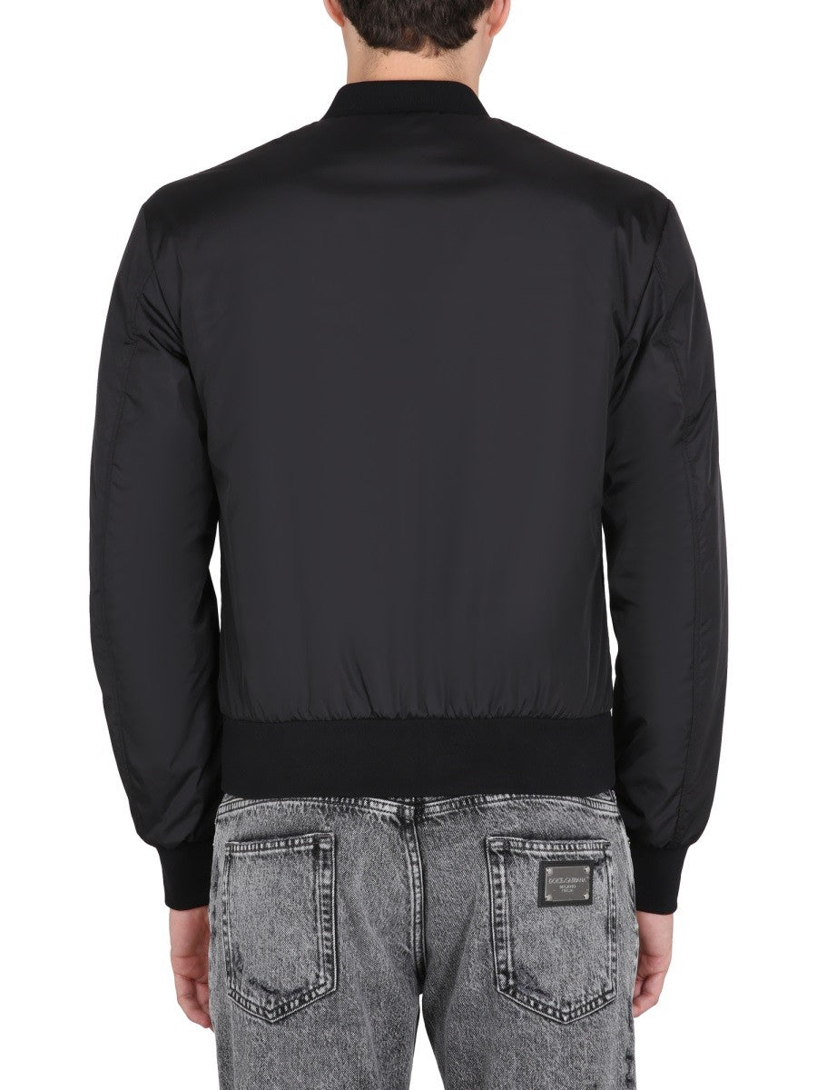 Dolce & Gabbana JACKET WITH LOGO PLAQUE