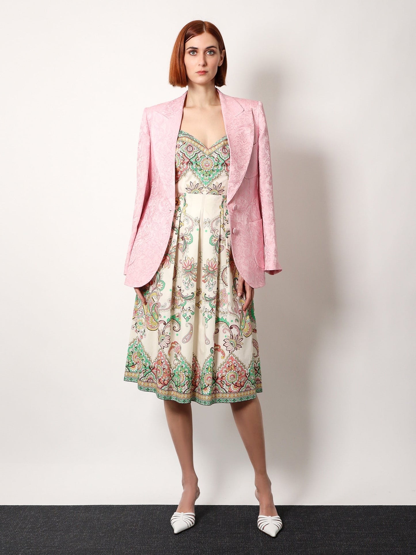 Etro Jacquard silk blend blazer with embroidery