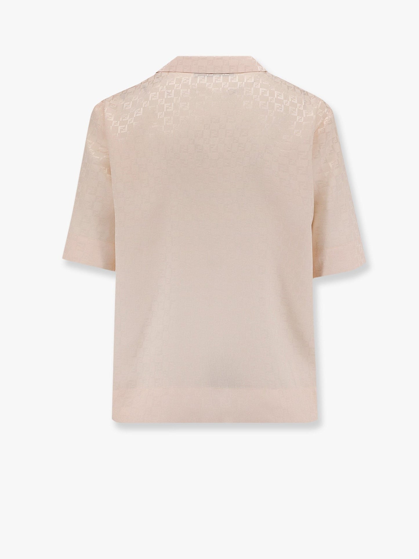 Fendi Jacquard silk shirt with ff chess motif