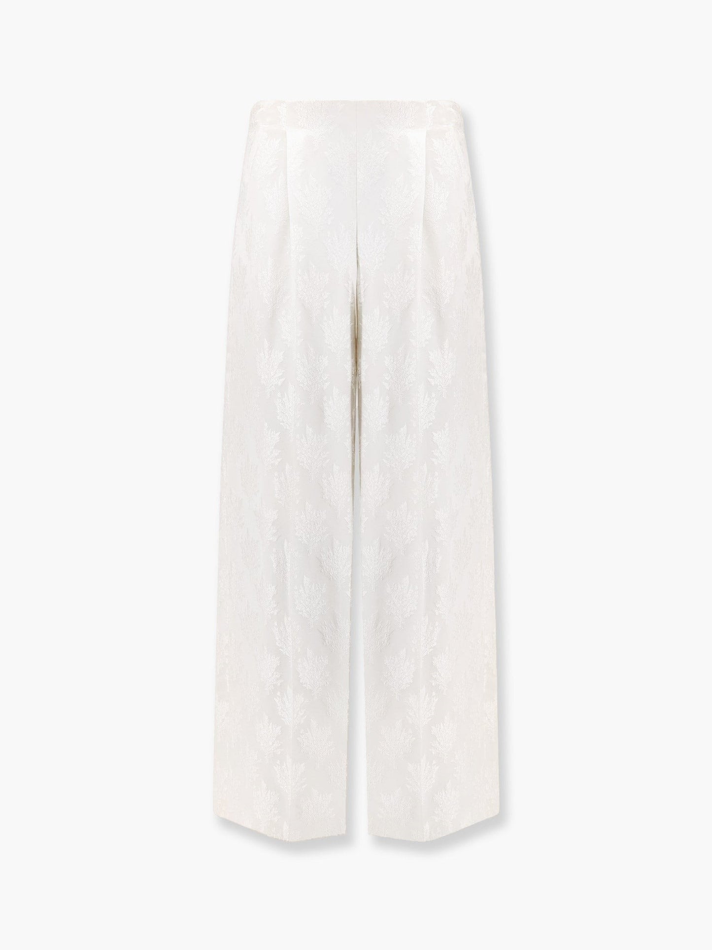 Fendi Jacquard silk trouser with floral motif