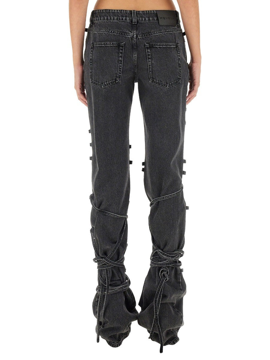 Alexander Mcqueen JEANS WITH KNOTTED DETAIL