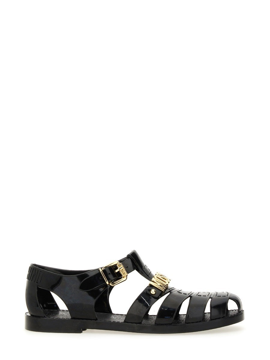 Moschino "JELLY" SANDAL WITH LETTERING LOGO