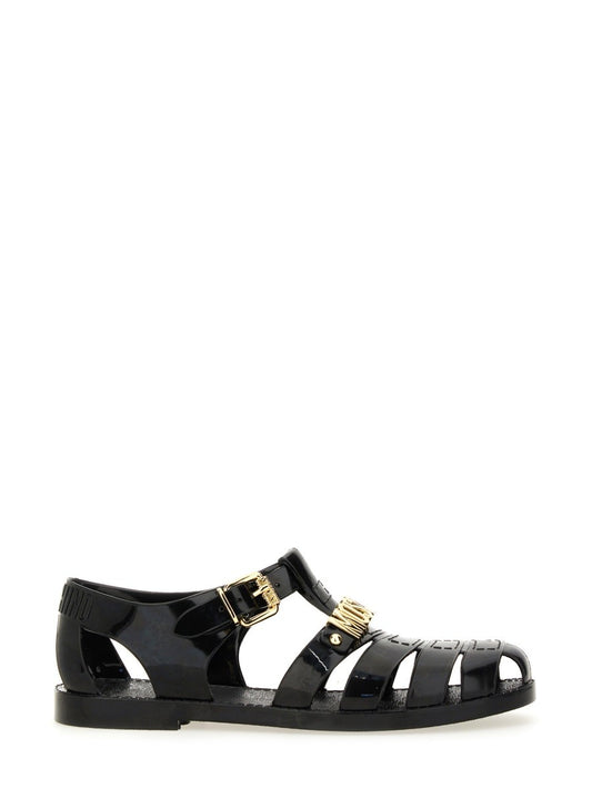 Moschino "JELLY" SANDAL WITH LETTERING LOGO