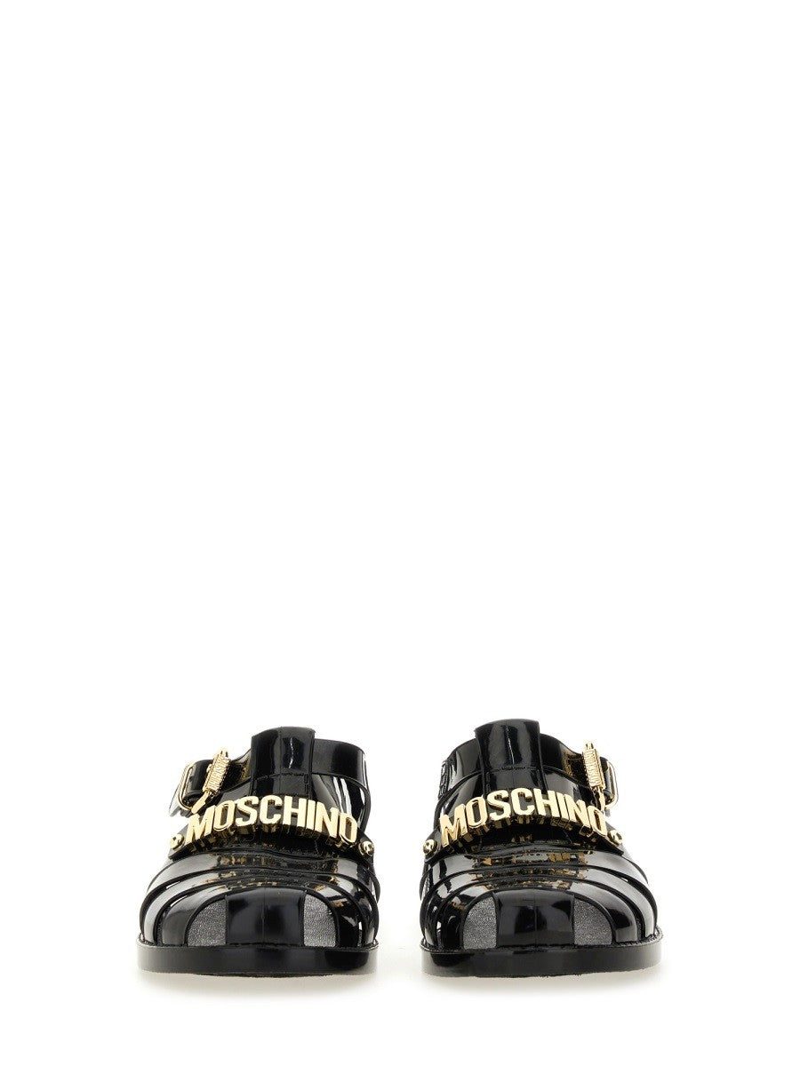 Moschino "JELLY" SANDAL WITH LETTERING LOGO