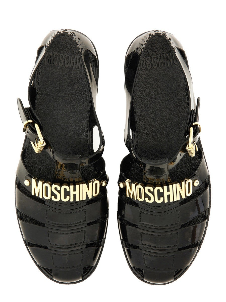 Moschino "JELLY" SANDAL WITH LETTERING LOGO