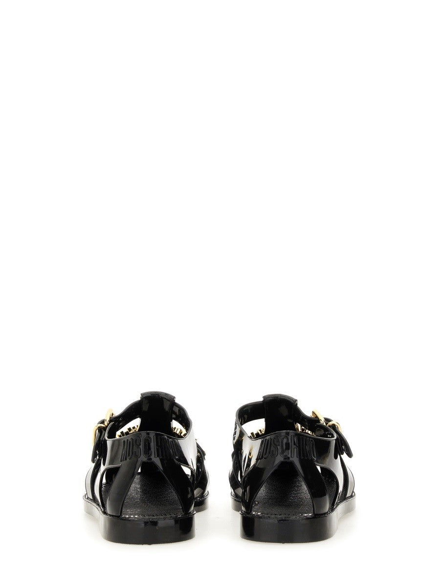 Moschino "JELLY" SANDAL WITH LETTERING LOGO