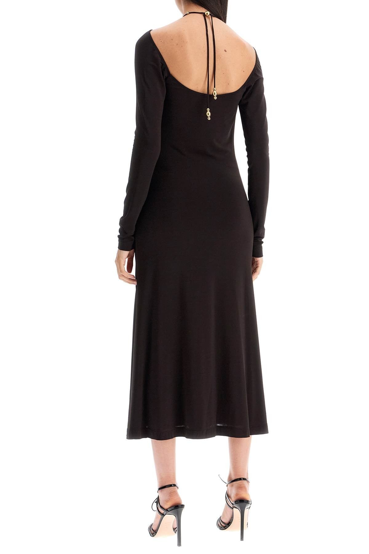 Ferragamo "jersey dress with pearl embell