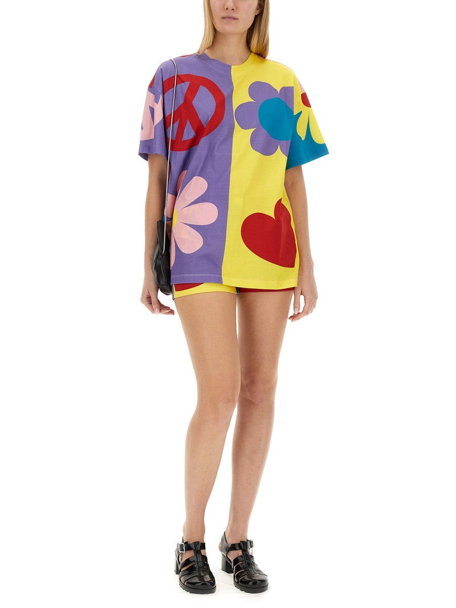 MOSCHINO JEANS JERSEY T-SHIRT SYMBOLS