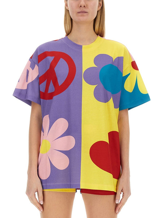 MOSCHINO JEANS JERSEY T-SHIRT SYMBOLS
