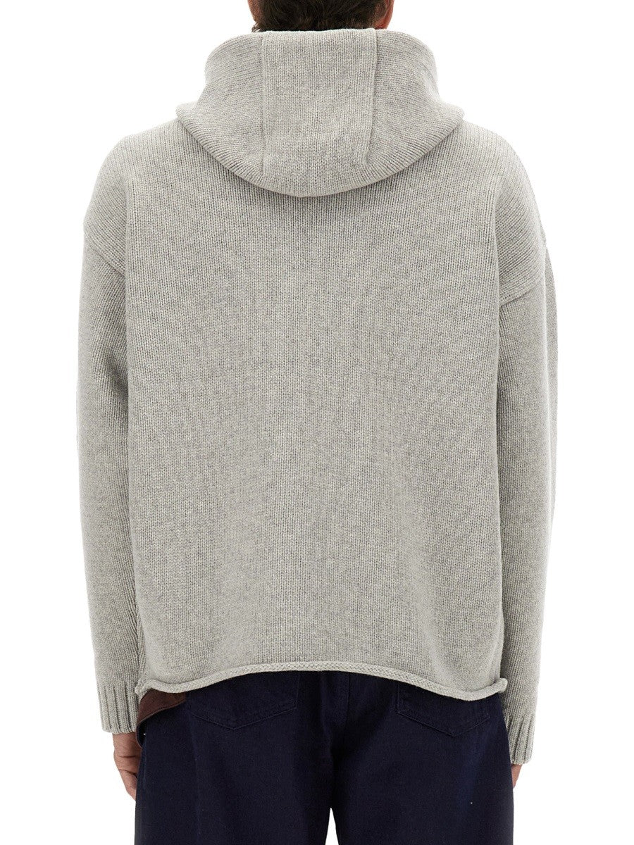 jw anderson JERSEY WITH ANCHOR EMBROIDERY