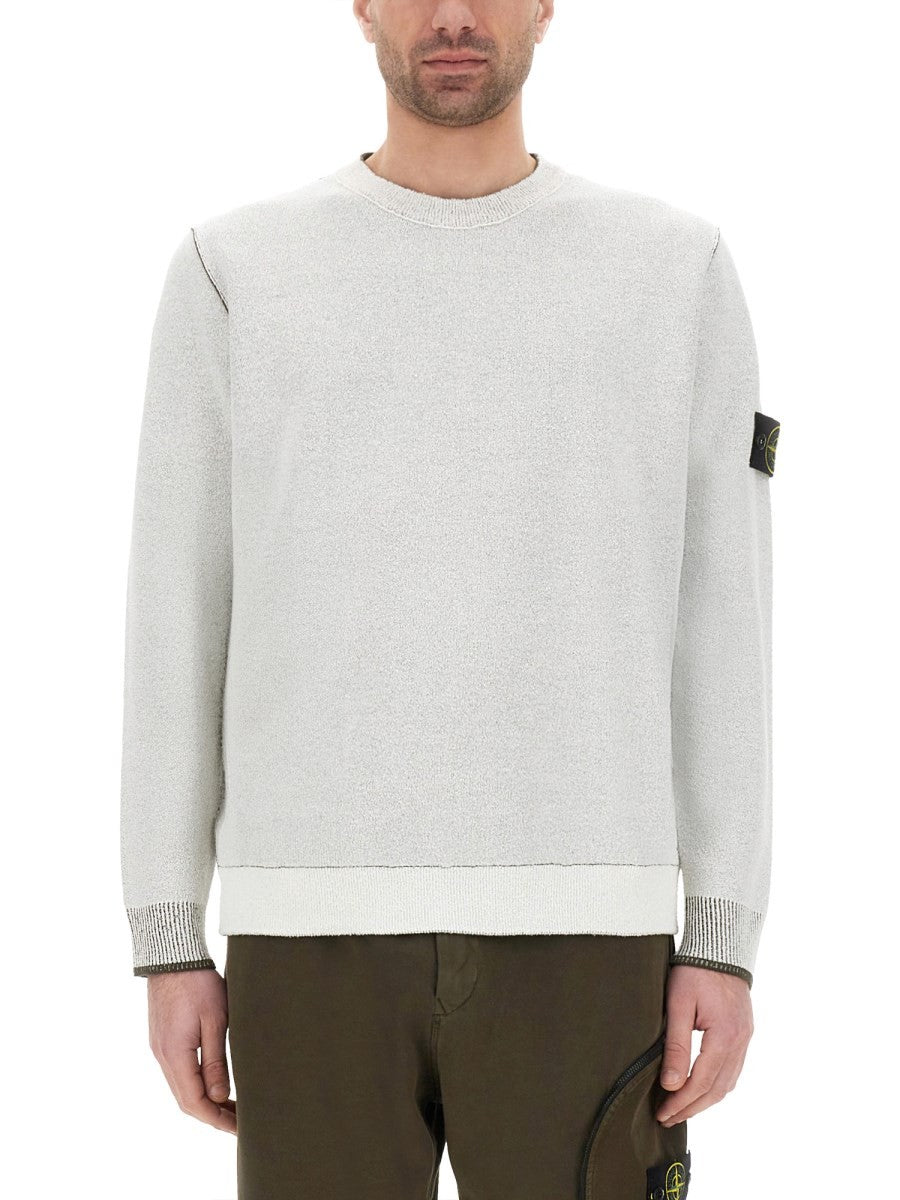 Stone Island JERSEY WITH LOGO PATCH