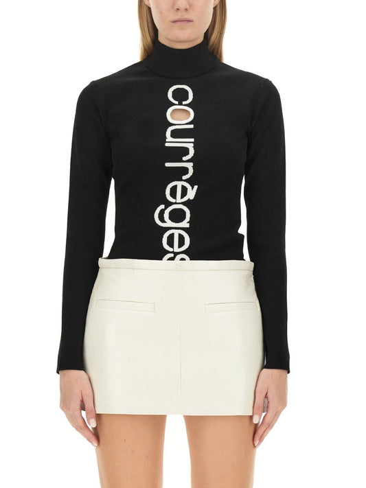 COURREGES JERSEY WITH LOGO