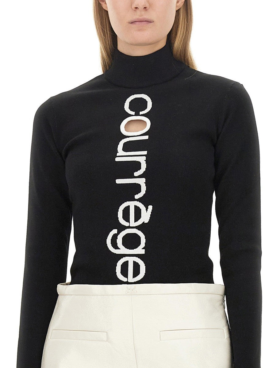 COURREGES JERSEY WITH LOGO