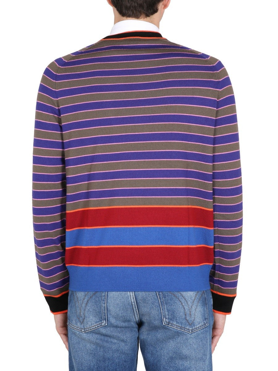 PS BY PAUL SMITH JERSEY WITH STRIPE PATTERN