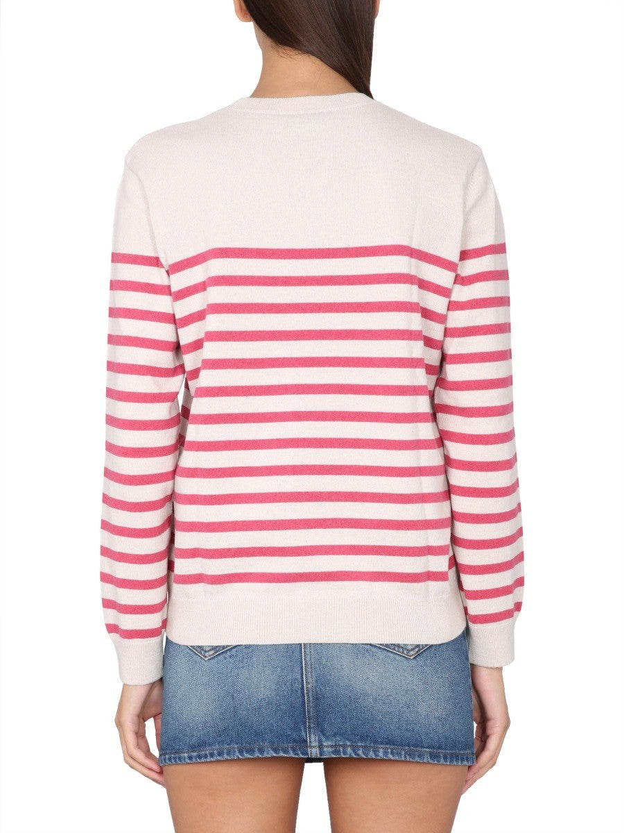 A.P.C. JERSEY WITH STRIPE PATTERN