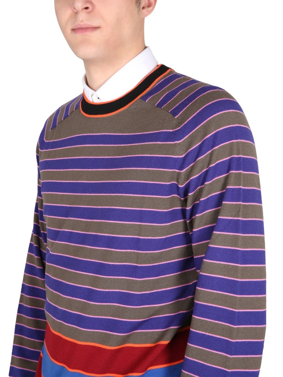 PS BY PAUL SMITH JERSEY WITH STRIPE PATTERN