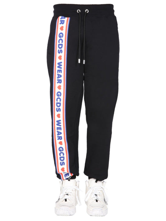 gcds JOGGING PANTS WITH "CUTE TAPE" LOGO BAND