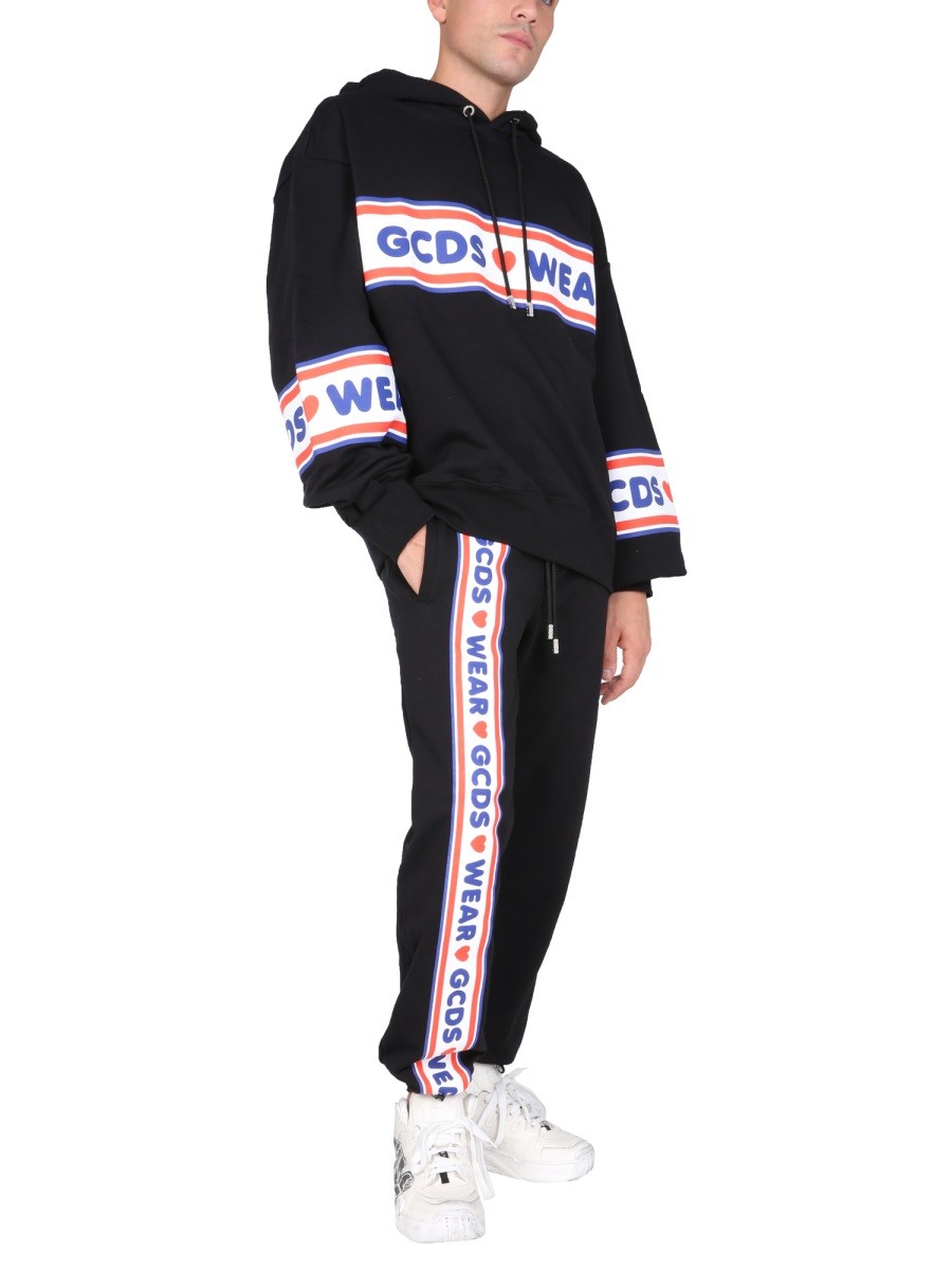 gcds JOGGING PANTS WITH "CUTE TAPE" LOGO BAND