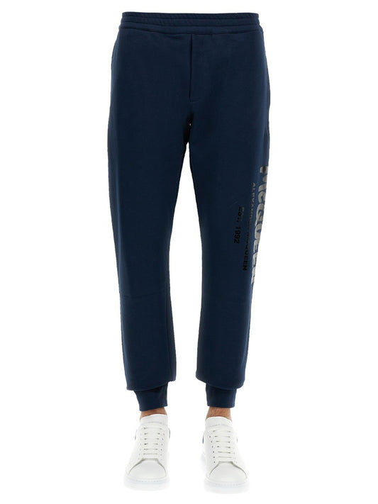 Alexander Mcqueen JOGGING PANTS WITH GRAFFITI LOGO