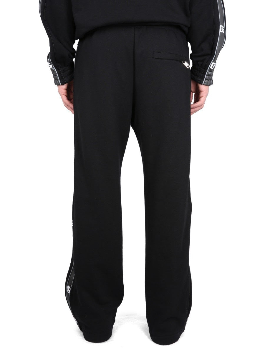 Dolce & Gabbana JOGGING PANTS WITH LOGO BANDS