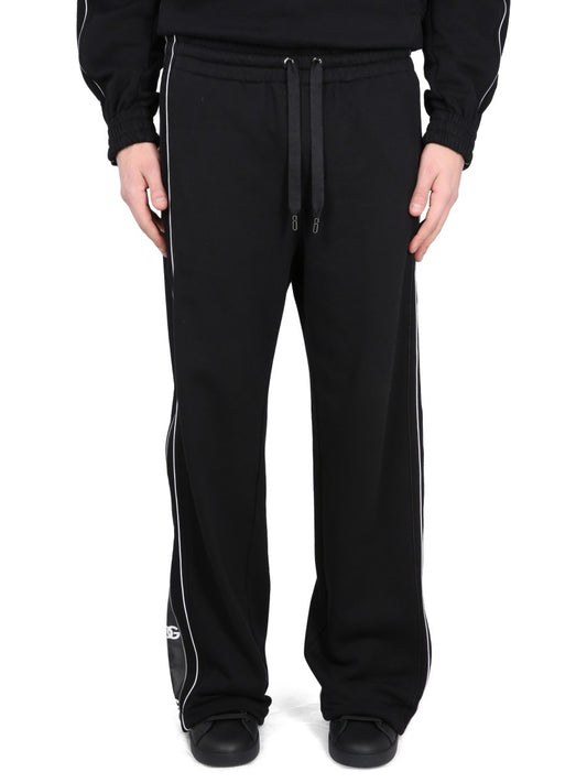 Dolce & Gabbana JOGGING PANTS WITH LOGO BANDS